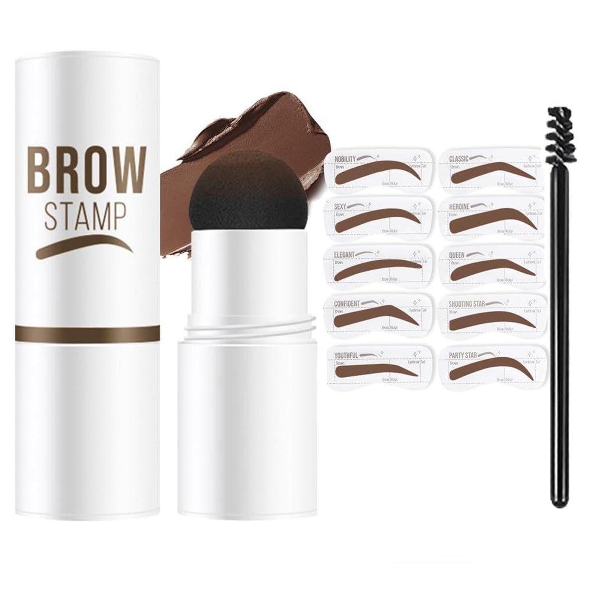 MVC eyebrow stencils and stamp kit for crisp natural brows