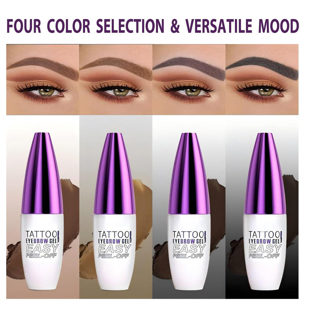 MVC Tattoo Eyebrow Gel application scene demonstrating easy peel-off process