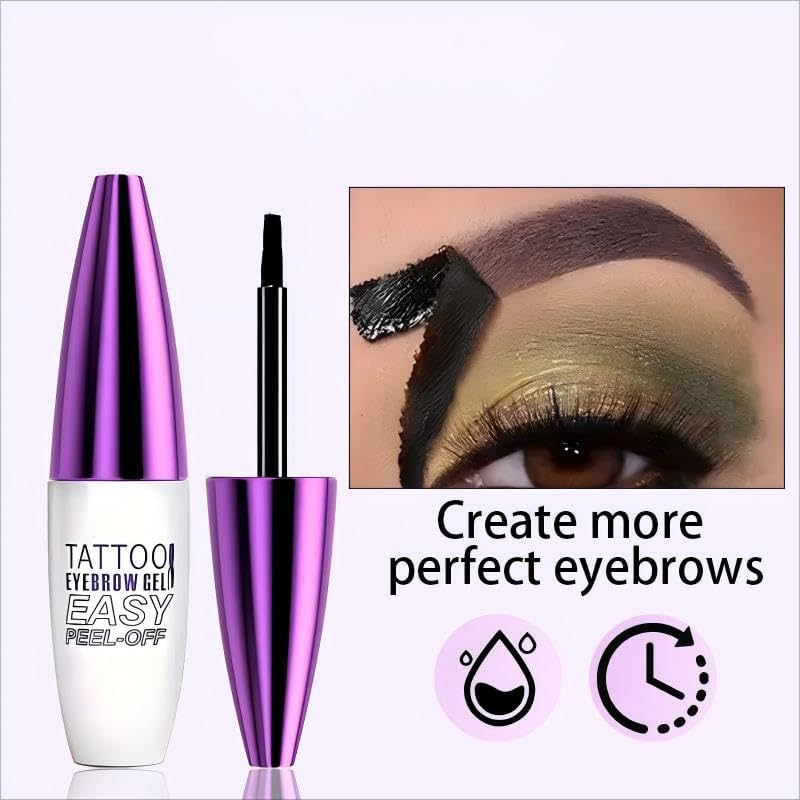 MVC Tattoo Eyebrow Gel peel-off action reveals natural brows