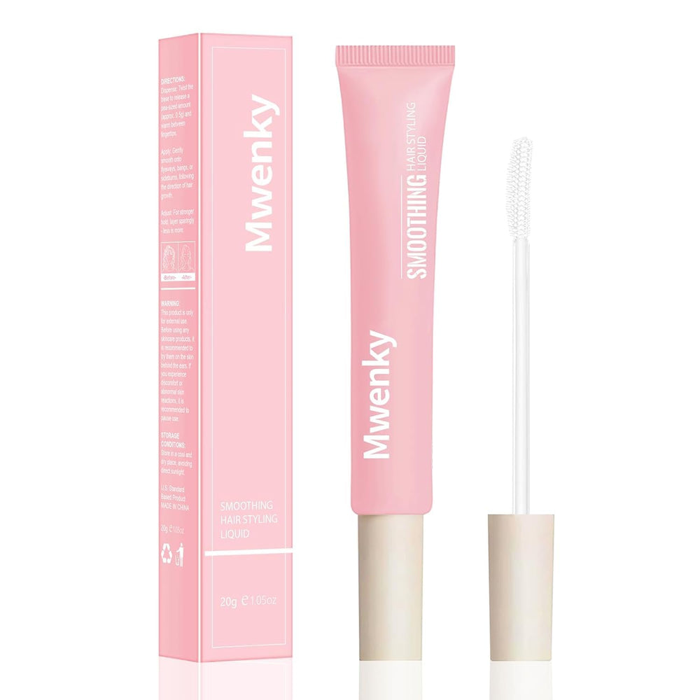 Mwenky crème coiffante en bouteille, prête pour un style net en déplacement.
