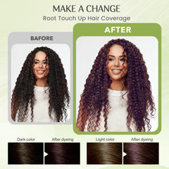 Mxvbaty Cherry Brown Hair Dye Shampoo application on hair for quick color.