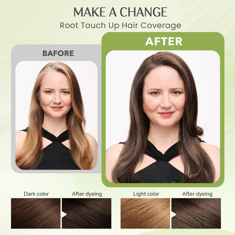 Mxvbaty dark brown hair dye shampoo color coverage close-up for even gray blending