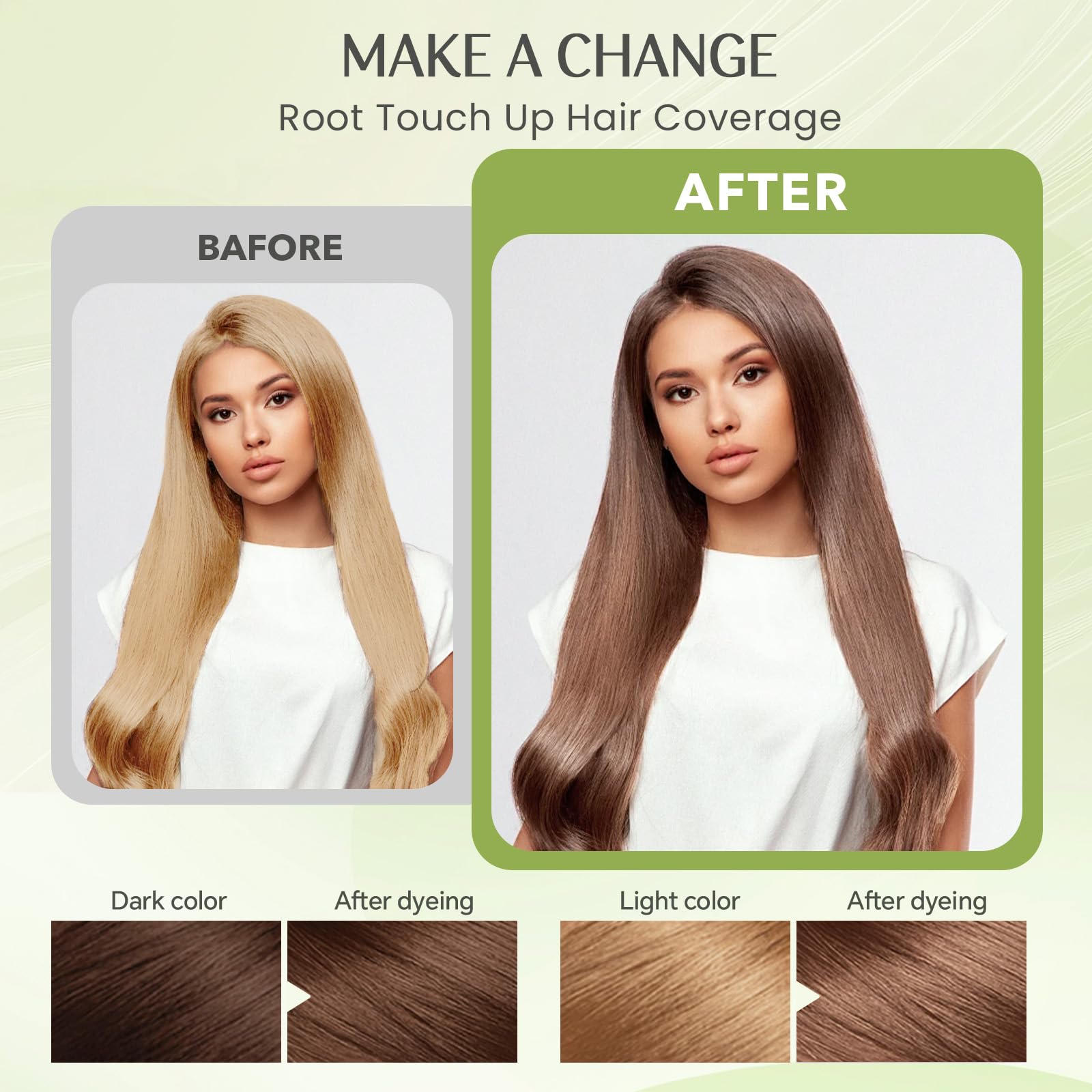 Mxvbaty Hair Dye Shampoo root touch-up focuses on the hairline for natural look.
