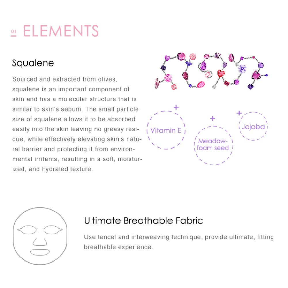 My Beauty Diary Squalene mask pack back view with usage info