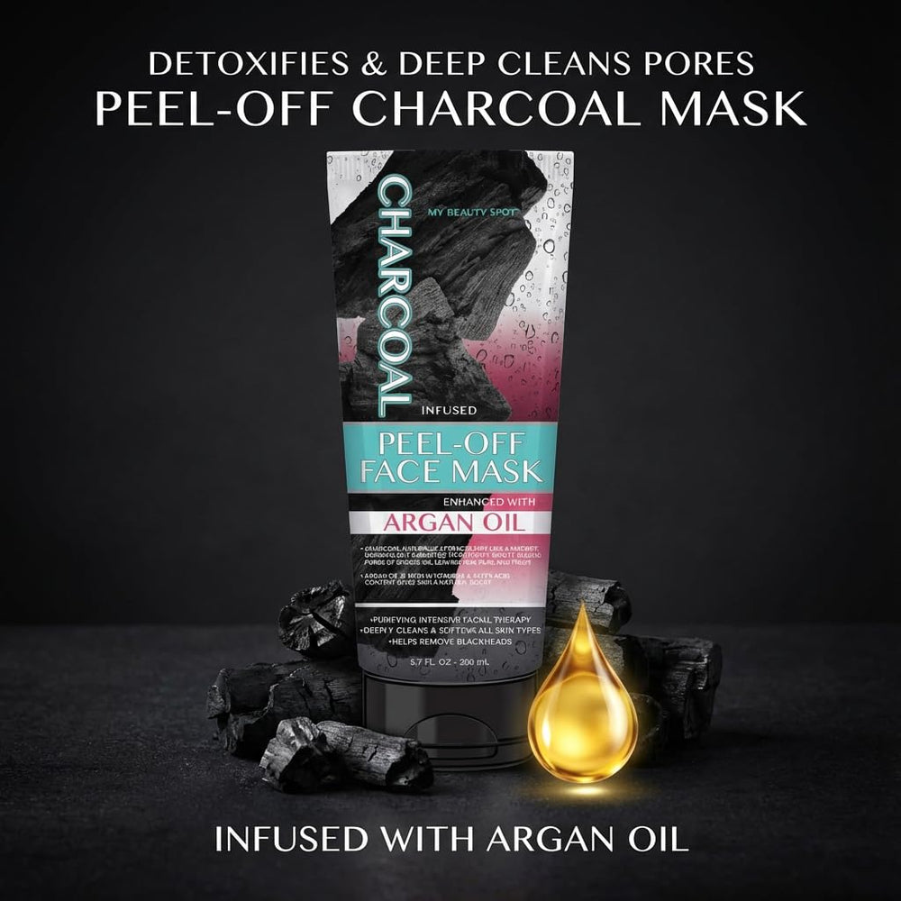 My Beauty Spot charcoal face mask argan oil infusion close-up nourishes