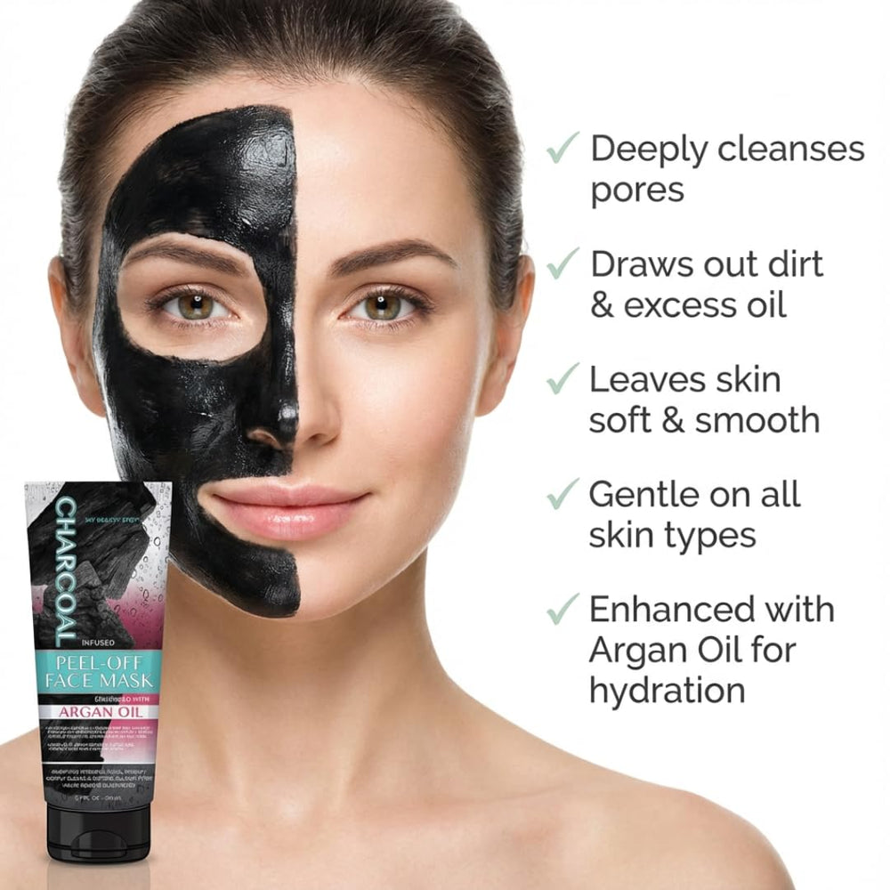My Beauty Spot mask texture mid-application highlights rich charcoal gel