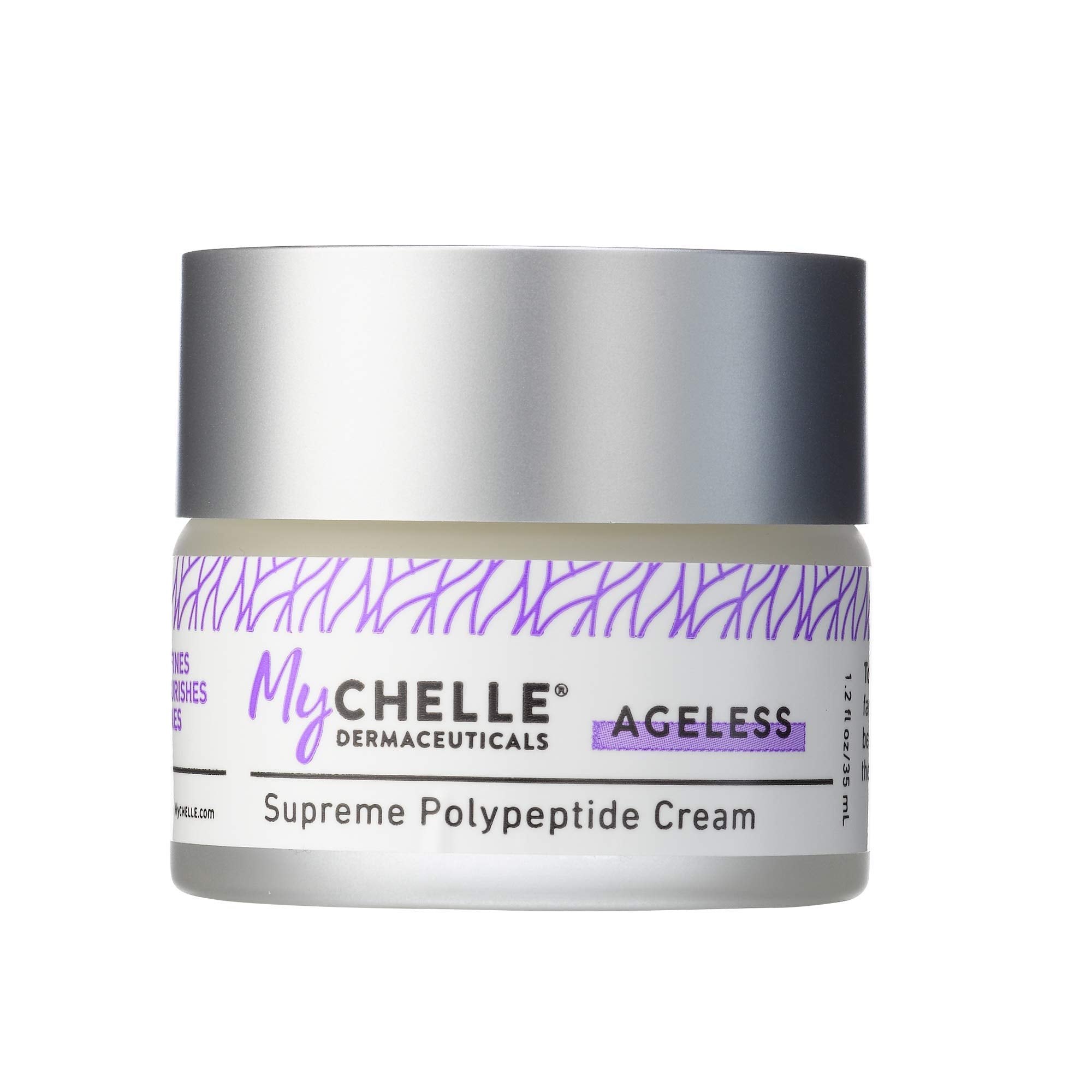 MyCHELLE Supreme Polypeptide Cream jar front for lifting and reviving skin.