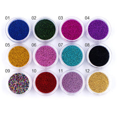 Mygitter Minejin nail beads close-up with 3D color caviar charms for chic nails