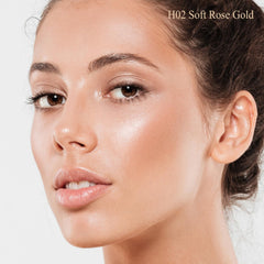 MYMERRY Dewy Highlighter Stick highlights the brow bone with subtle dimension.
