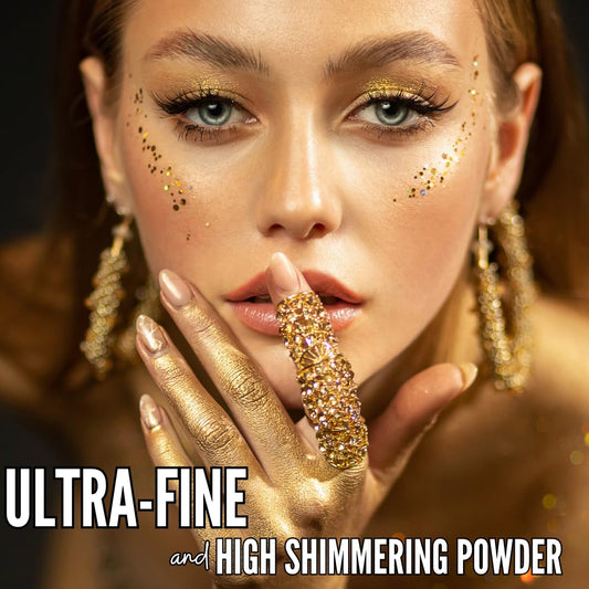 Mynena Golden Face Highlighter swirled on skin for radiant glow.