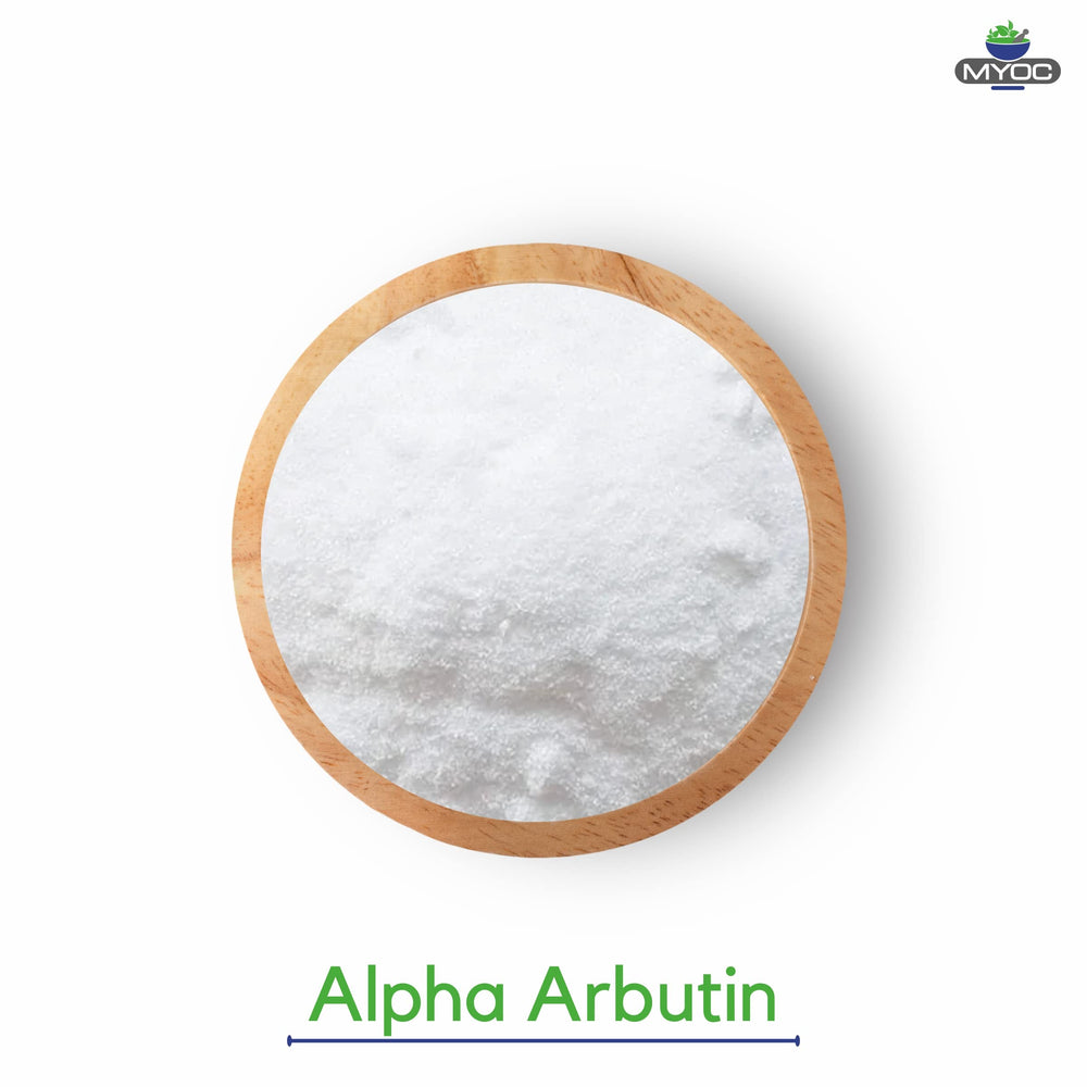 MYOC Alpha Arbutin supports melanin control in cosmetic formulations