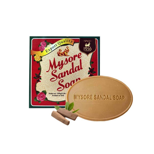 Mysore Sandal Soap with pure sandalwood oil for natural skin care and aroma