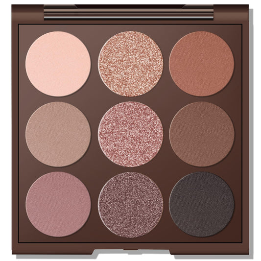 MYSTER ROSEY neutral eyeshadow palette closed with mirror for everyday looks