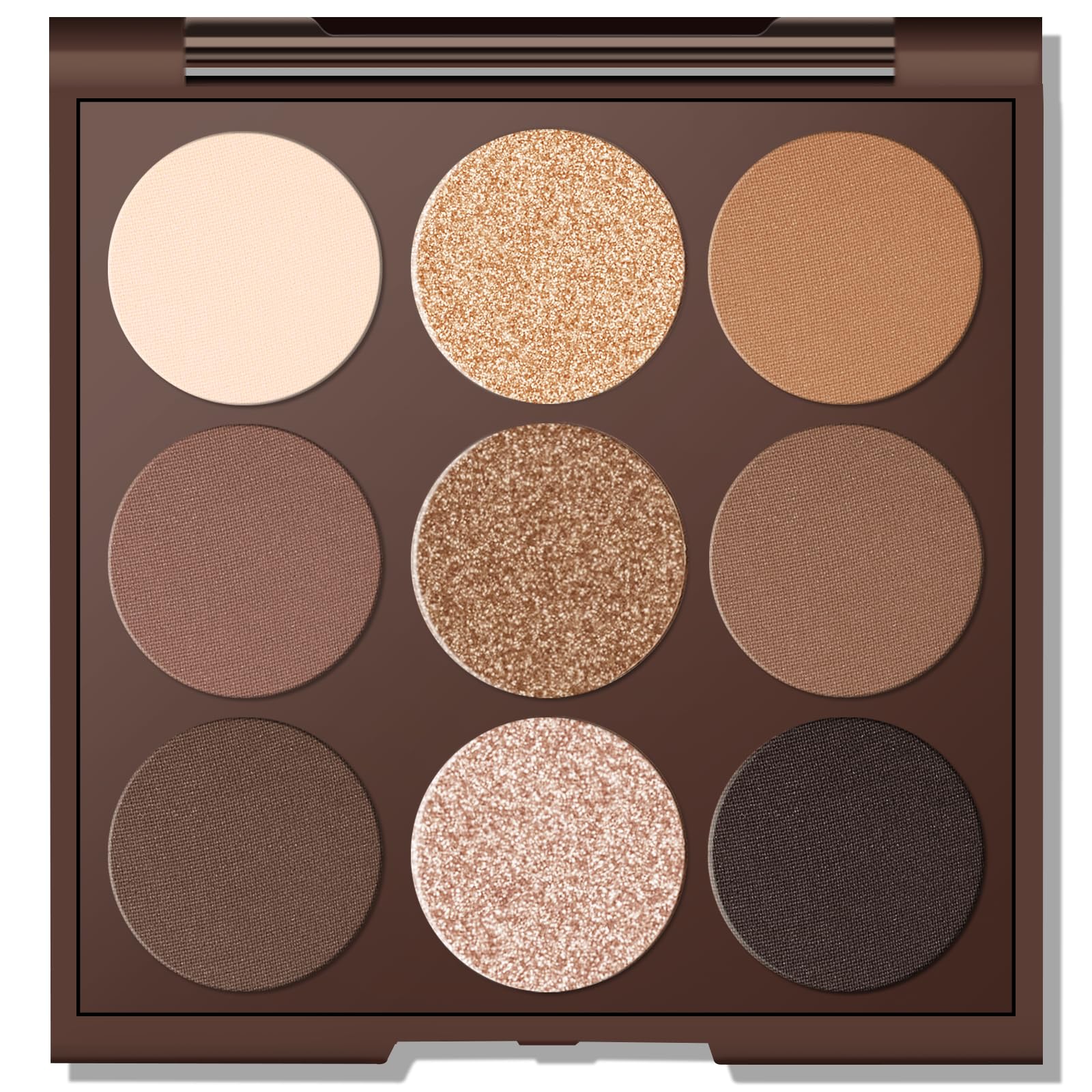 MYSTER ROSEY neutral eyeshadow palette with compact mirror for easy on-the-go makeup