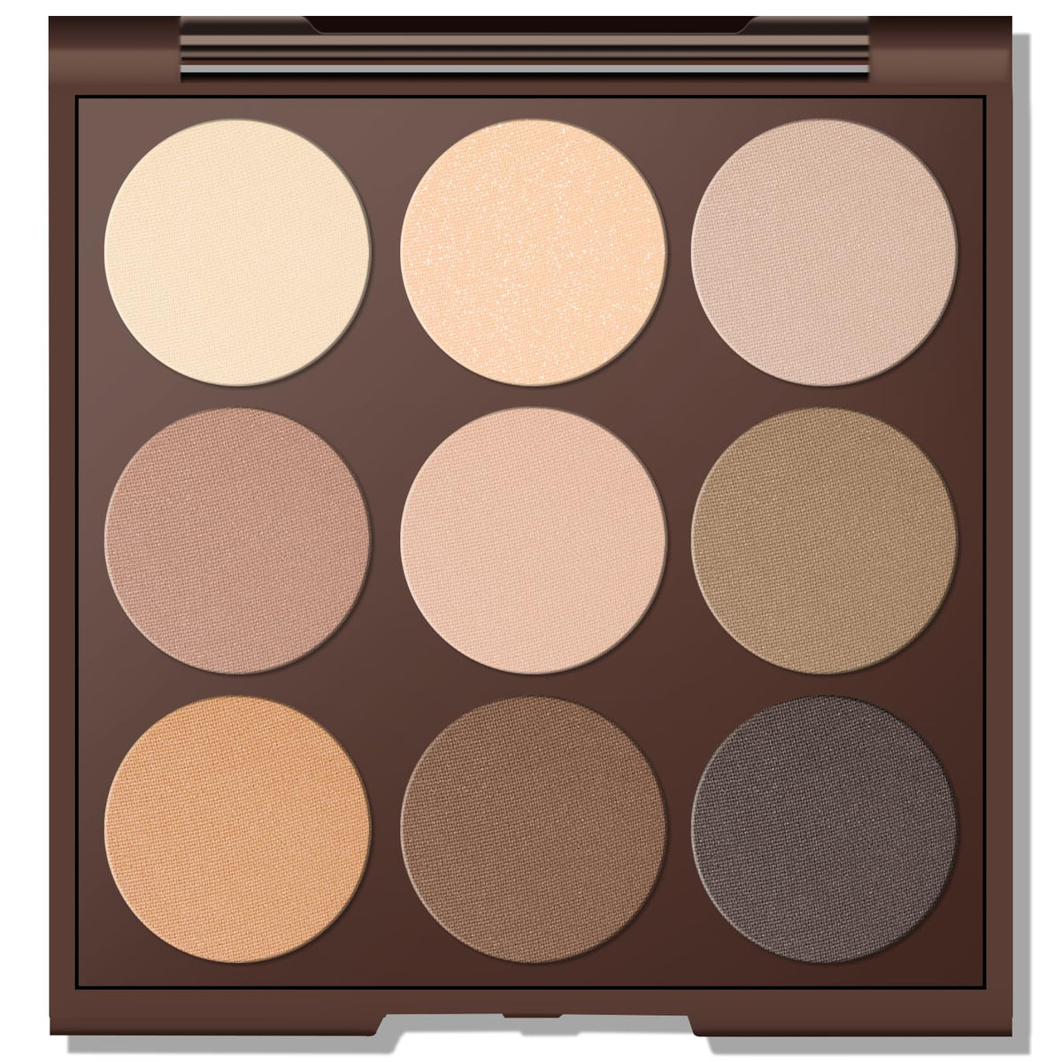 MYSTER ROSEY Neutral Eyeshadow Palette front view for natural everyday looks.