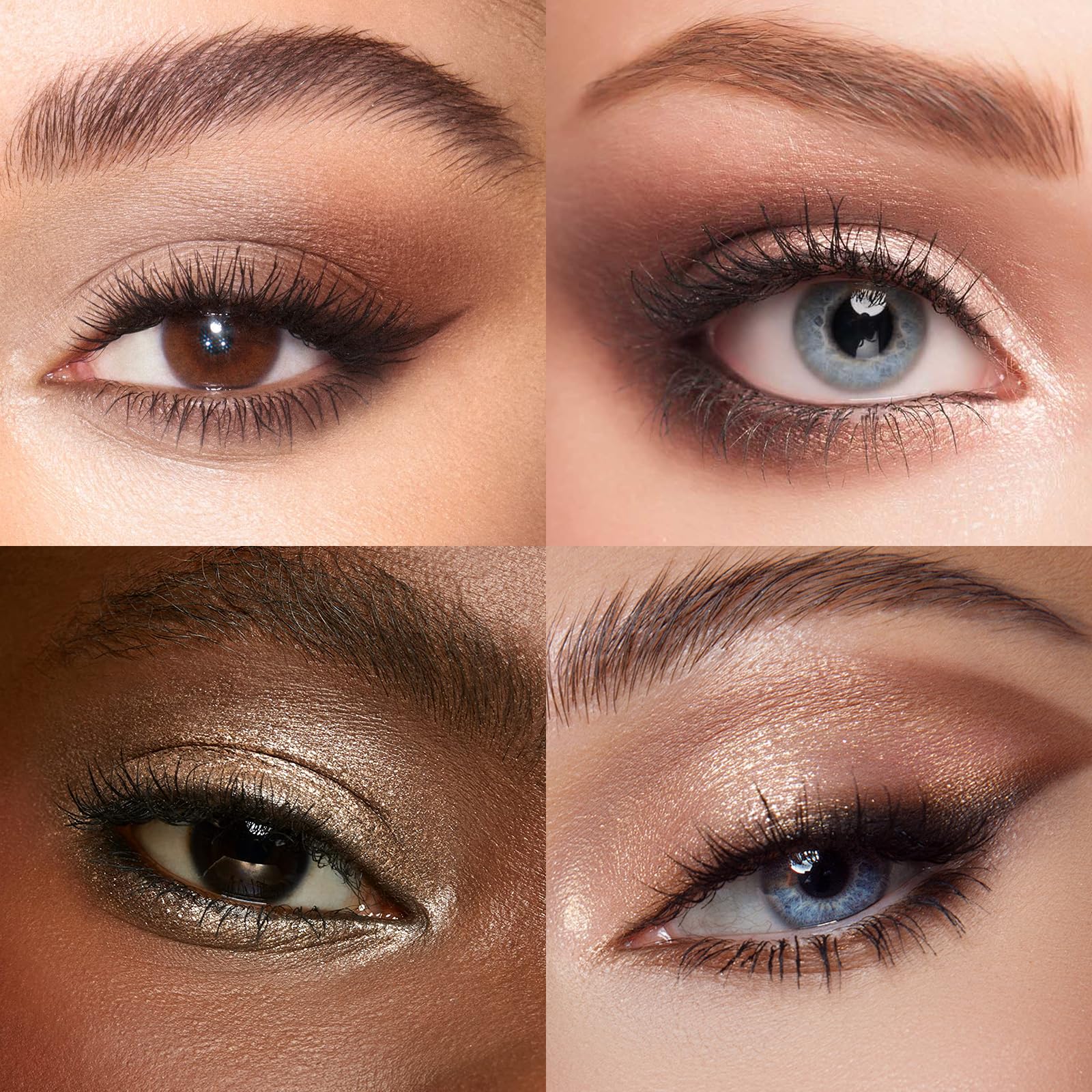 MYSTER ROSEY nine-shade matte palette swatches from taupe to brown for versatility
