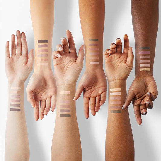 MYSTER ROSEY Nudes shades pan shows six nude tones in one compact