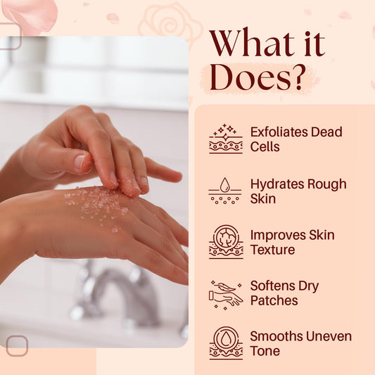 MYSTÉRE BEAUTÉ Himalayan Salt crystals provide exfoliation for smooth skin texture