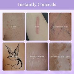 Shade swatch on model skin for even match