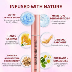 MythosFlow lash serum on a vanity suggests an easy nightly routine.