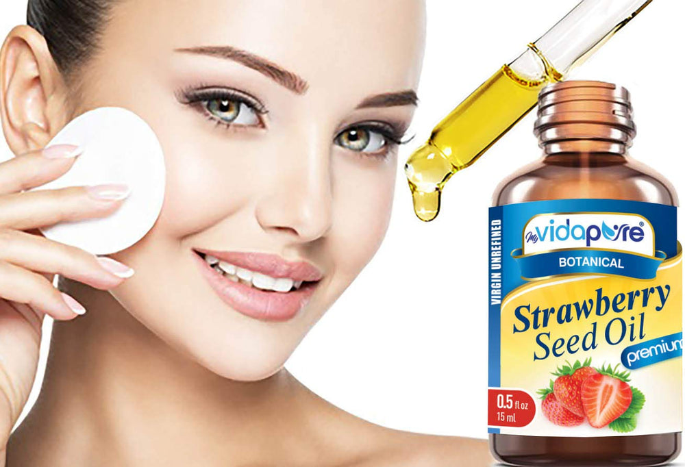 MYVIDAPURE Strawberry Seed Oil on skin demonstrates quick absorption without grease