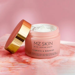 Hyaluronic acid glow highlight on moisturized skin and long-lasting hydration