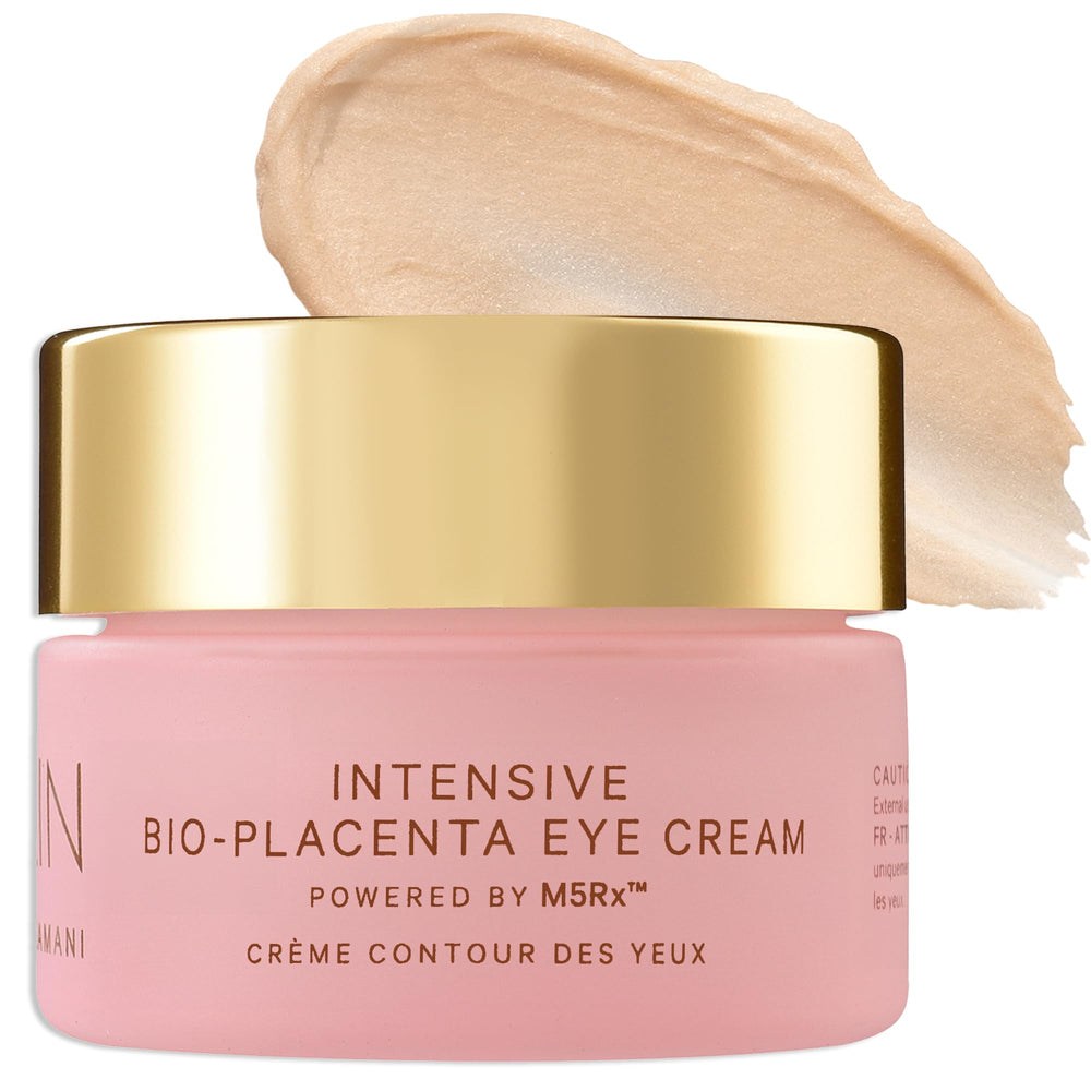 MZ SKIN Intensive Bio-Placenta Eye Cream tube close-up for targeted under-eye hydration.