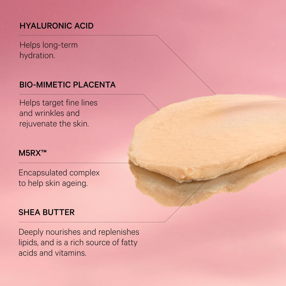 Applying MZ SKIN Eye Cream around the eye area to hydrate and refresh.