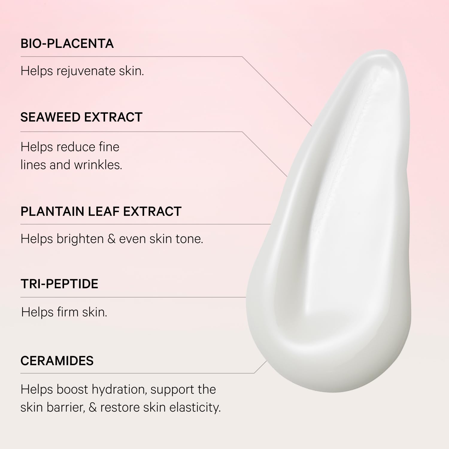 MZ SKIN Plant Stem Cells Serum glow close-up showing texture improvement.