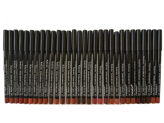 Nabi 30-piece lip liner set in a compact case, for precise lip definition and long-lasting color