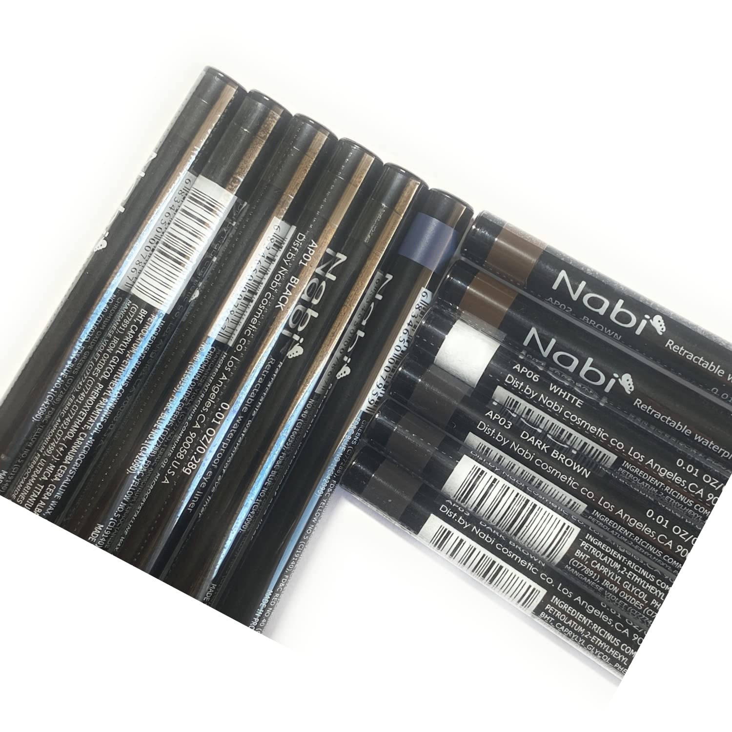 Nabi retractable eye liner in navy blue for subtle, waterproof color.