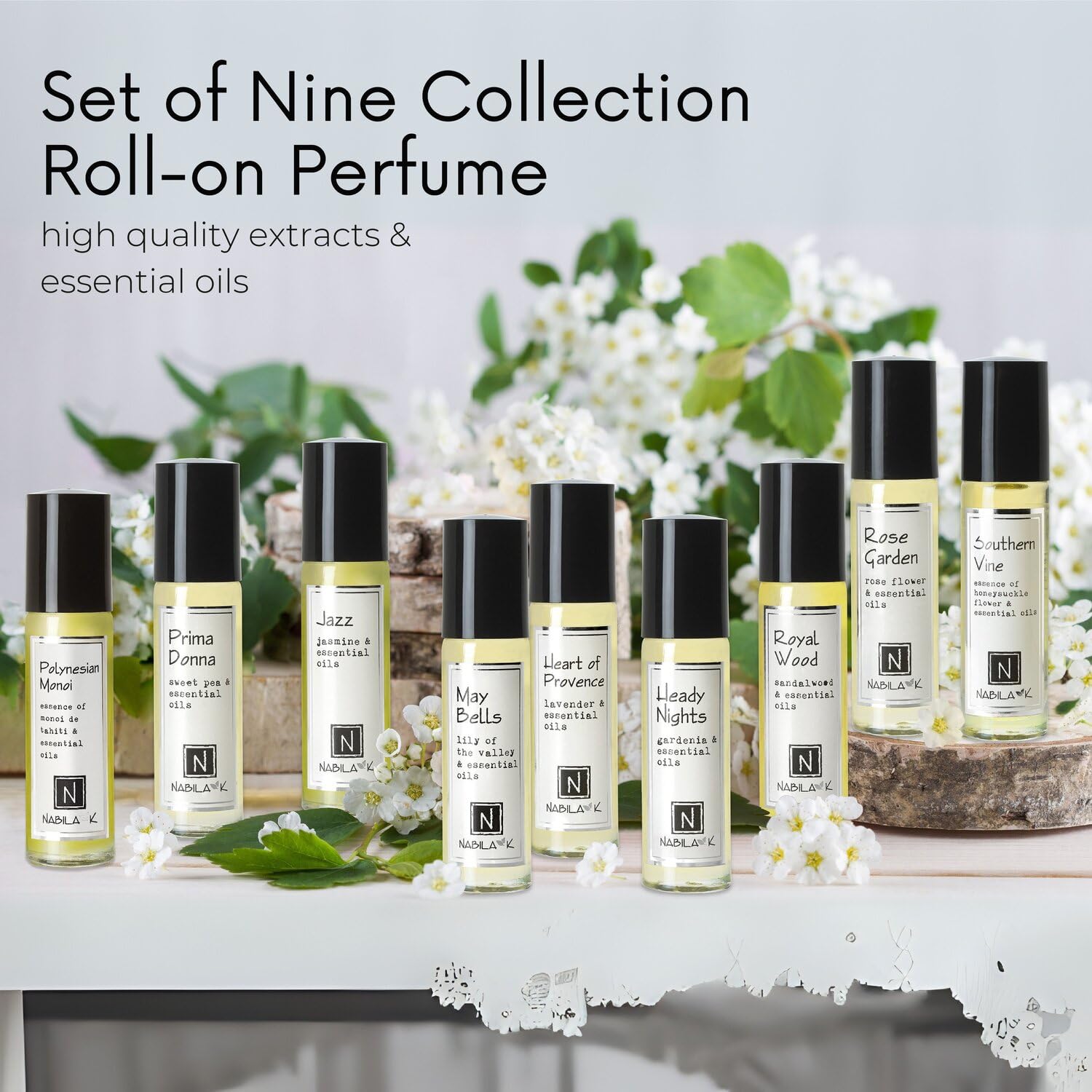 Nabila K Prima Donna roll-on bottle delivers long-lasting, alcohol-free scent on the go