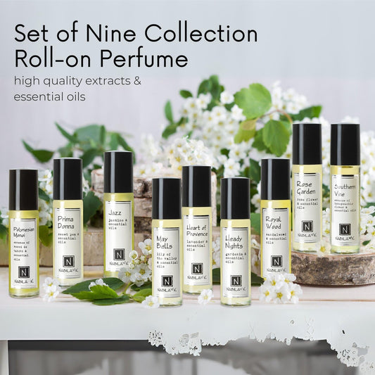 Nabila K Prima Donna roll-on bottle delivers long-lasting, alcohol-free scent on the go