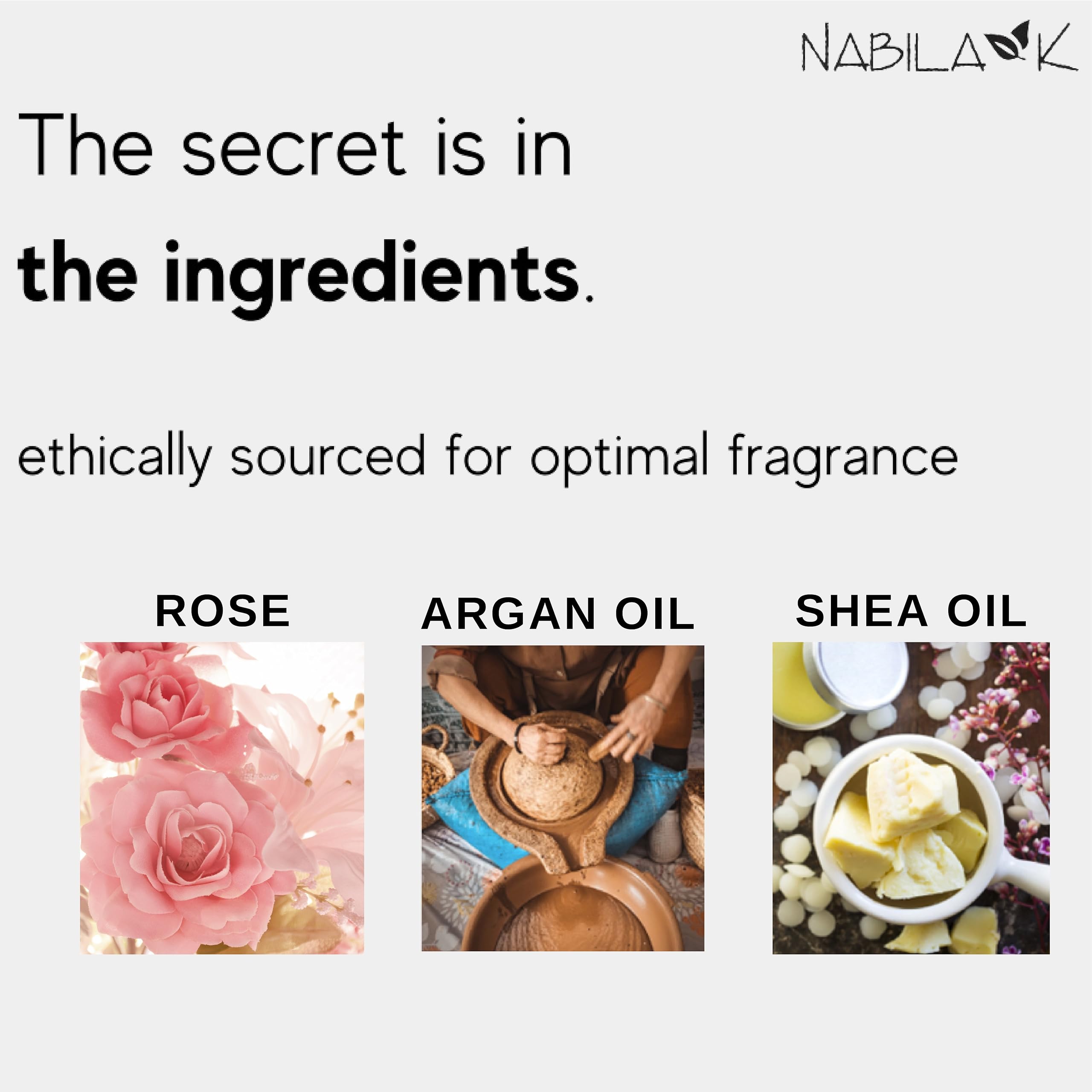 Nabila K Rose Garden roll-on application on wrist demonstrates easy, precise scent application