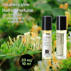 Nabila K Southern Vine roll-on cap showing premium fragrance for travel.