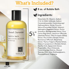 Nabila K Sweet Surrender 8 oz bottle ready for gifting or personal pampering