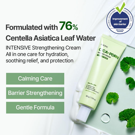 NACIFIC Cica PDRN Barrier Cream texture close-up showing rich hydration