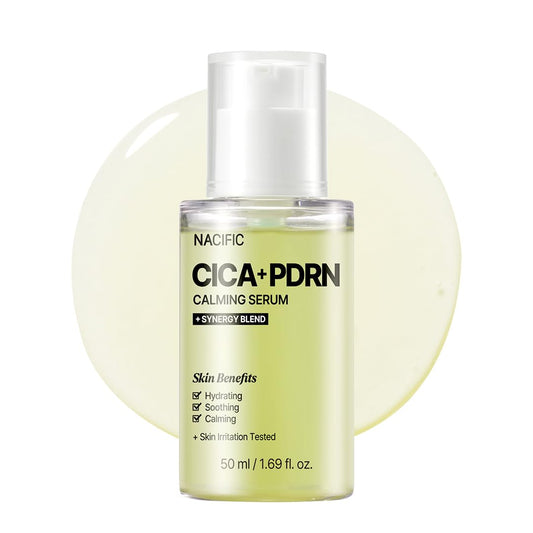 NACIFIC Cica PDRN Centella Serum bottle with dropper for soothing hydration.