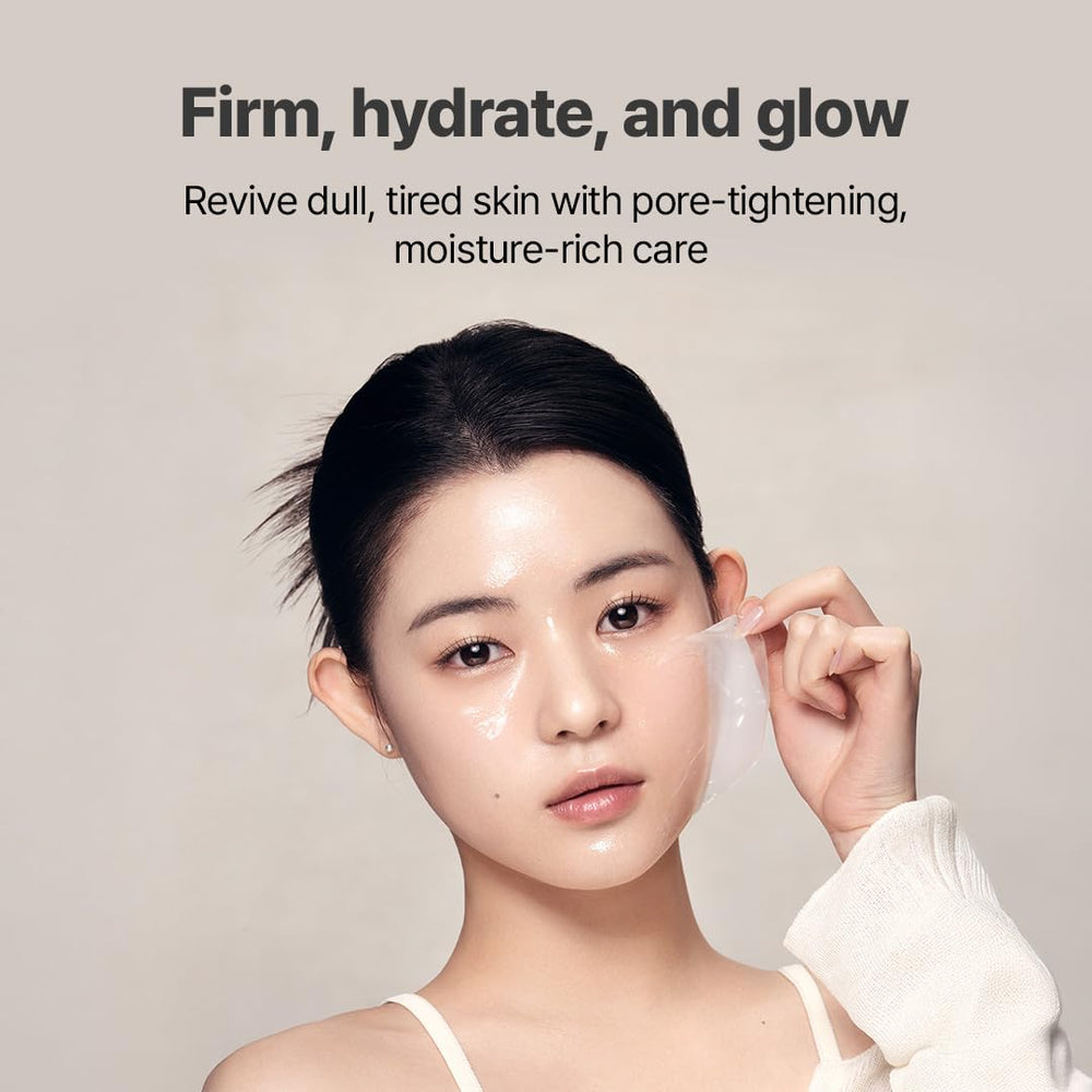 NACIFIC Rice Pepta Collagen mask application on face for even hydration.