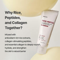 NACIFIC Rice Pepta Collagen mask packaging signals premium care for firming glow.