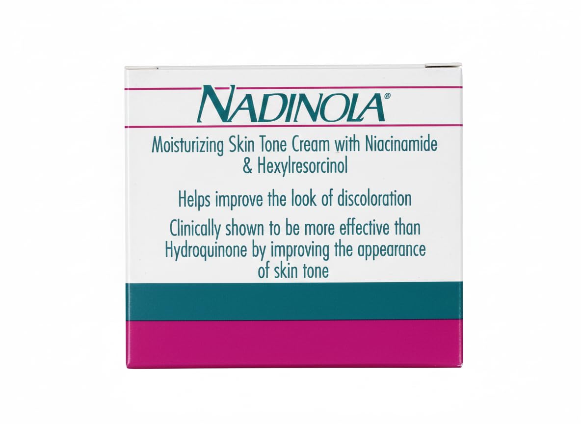 Nadinola cream texture close-up suggesting smooth application