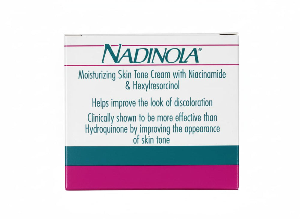 Nadinola cream texture close-up suggesting smooth application