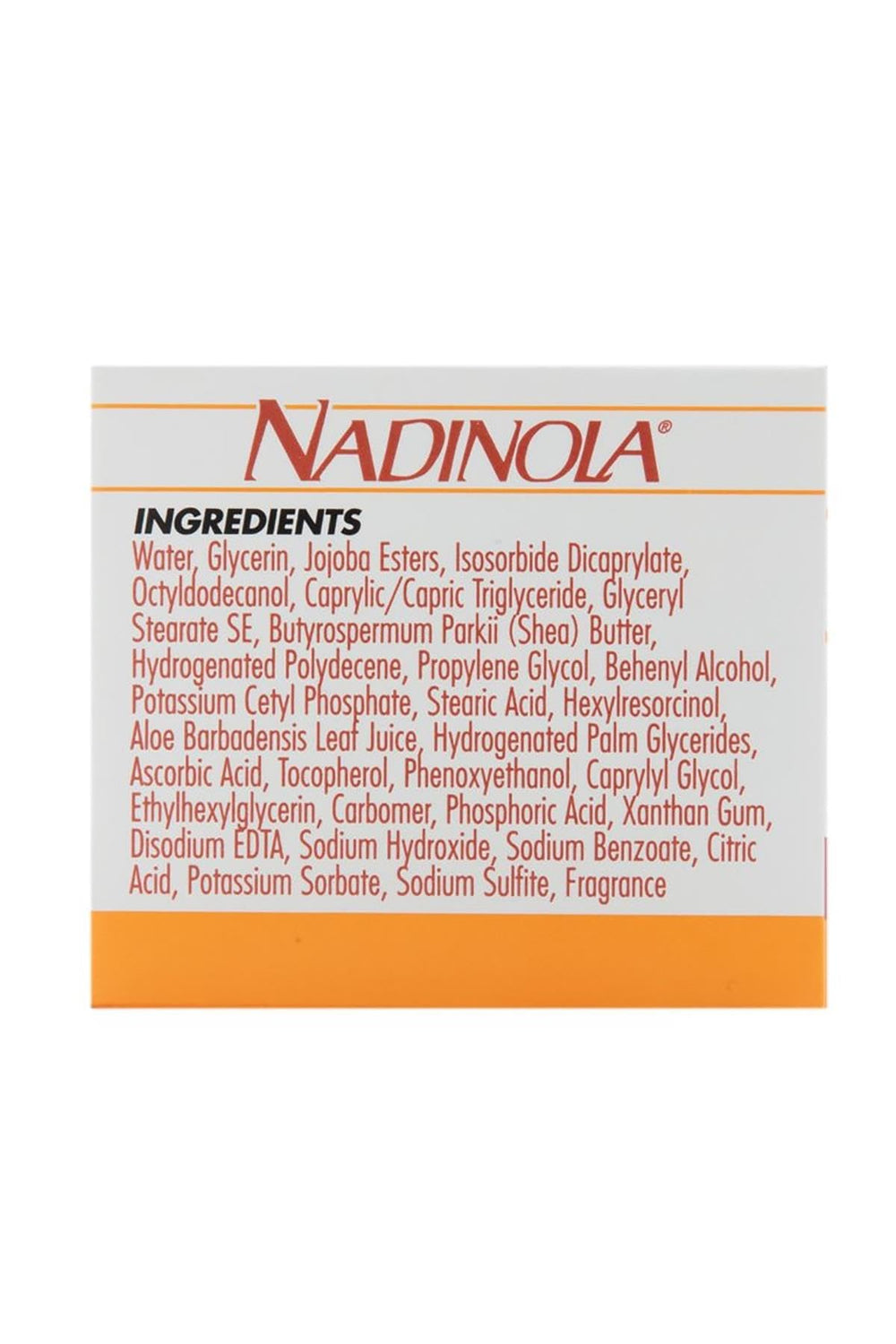 Nadinola Fade Cream texture swirl emphasizing radiant, even skin tone.
