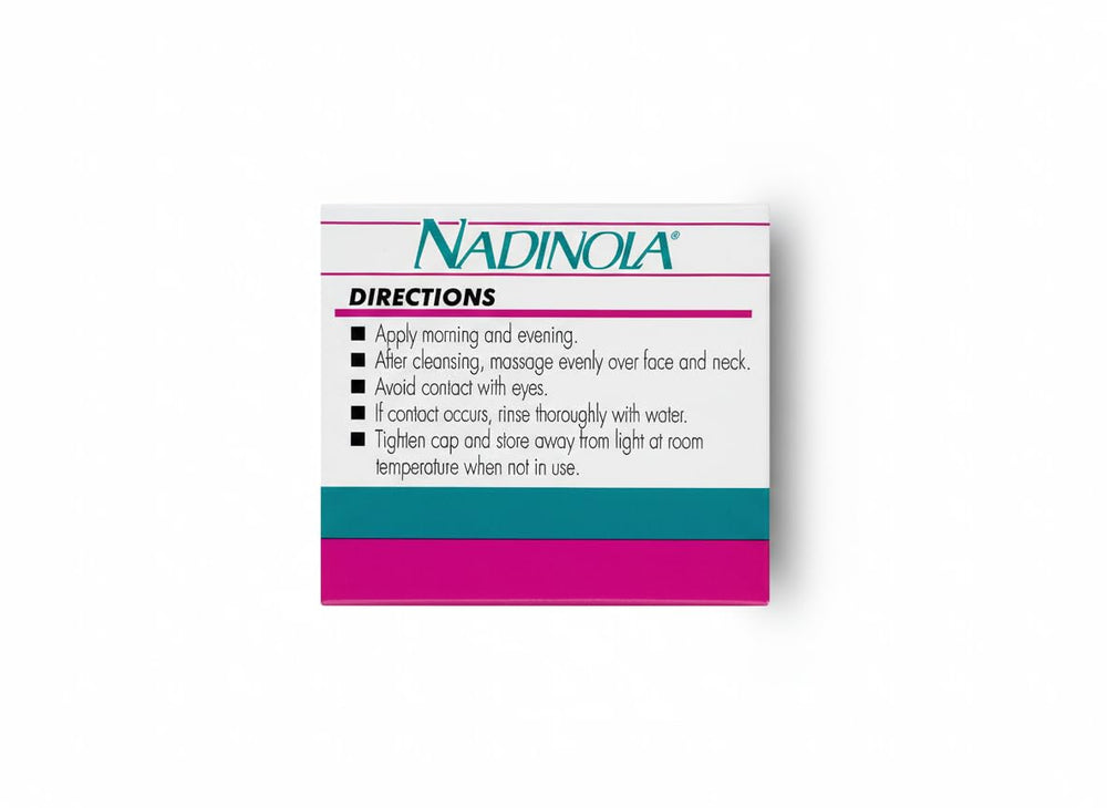 Nadinola ingredient panel highlighting niacinamide and hexylresorcinol