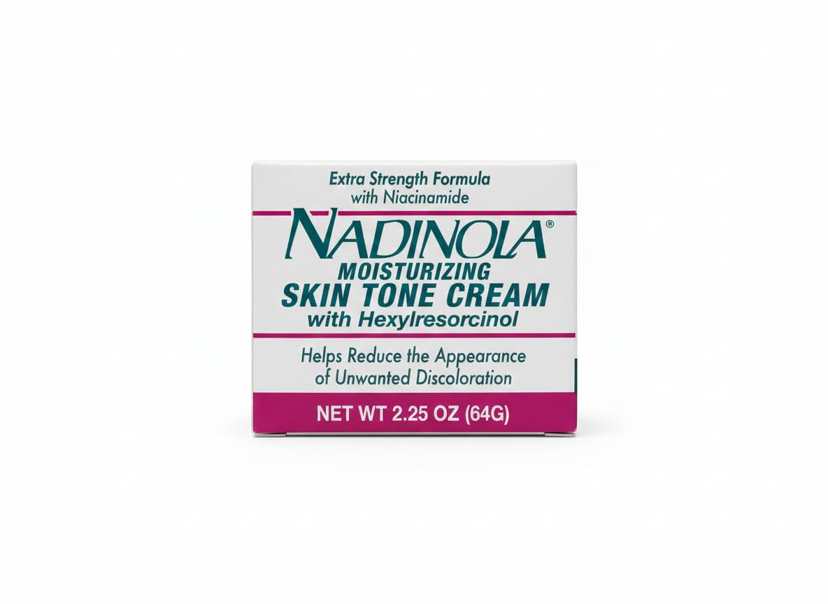 Nadinola moisturizing skin-tone cream bottle for even-toned skin care