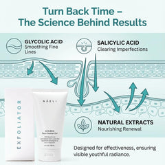 NAELI exfoliating wash foamy lather ready for gentle cleansing