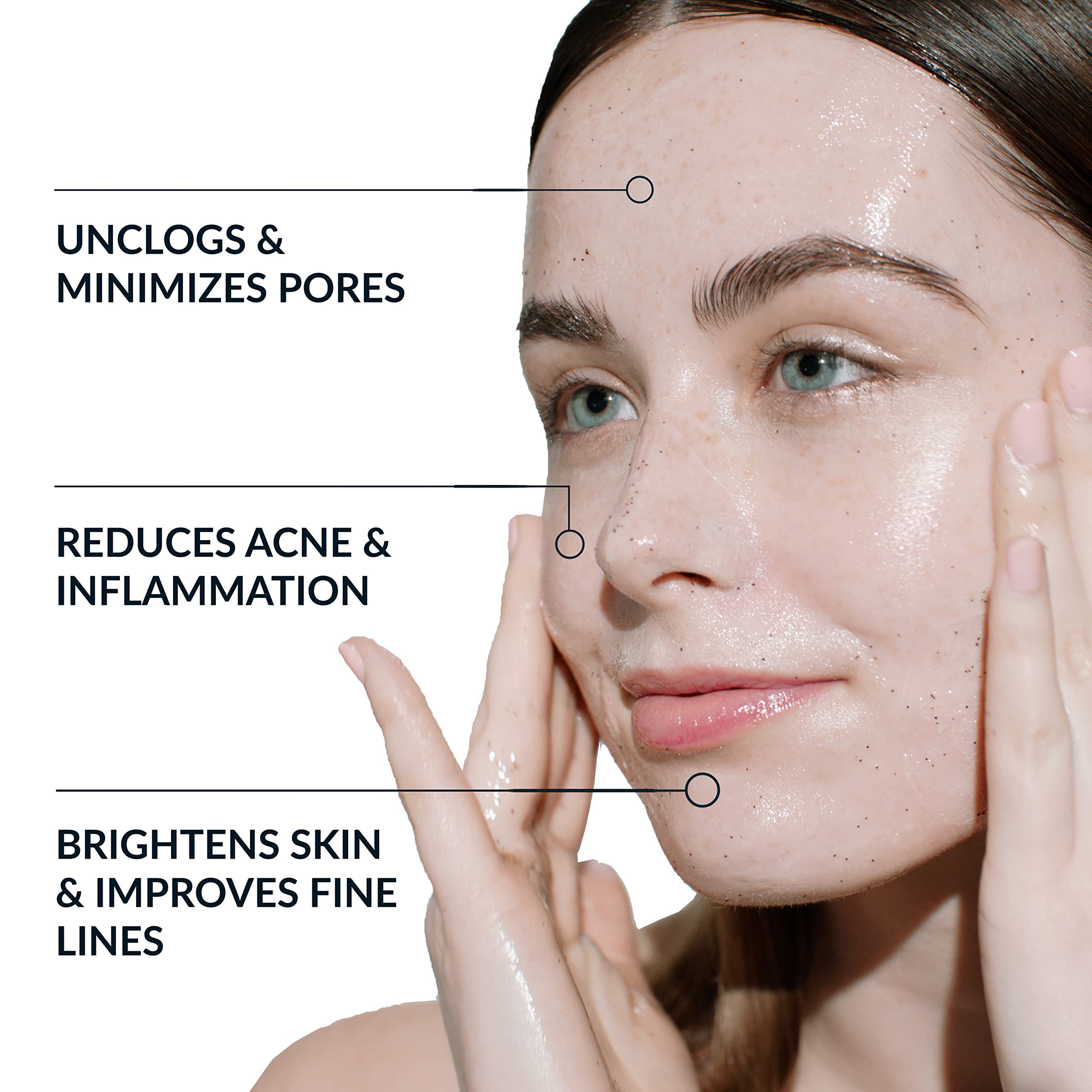 NAELI exfoliating wash gel texture swirl indicating active cleansing formula