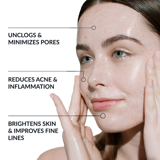 NAELI exfoliating wash gel texture swirl indicating active cleansing formula