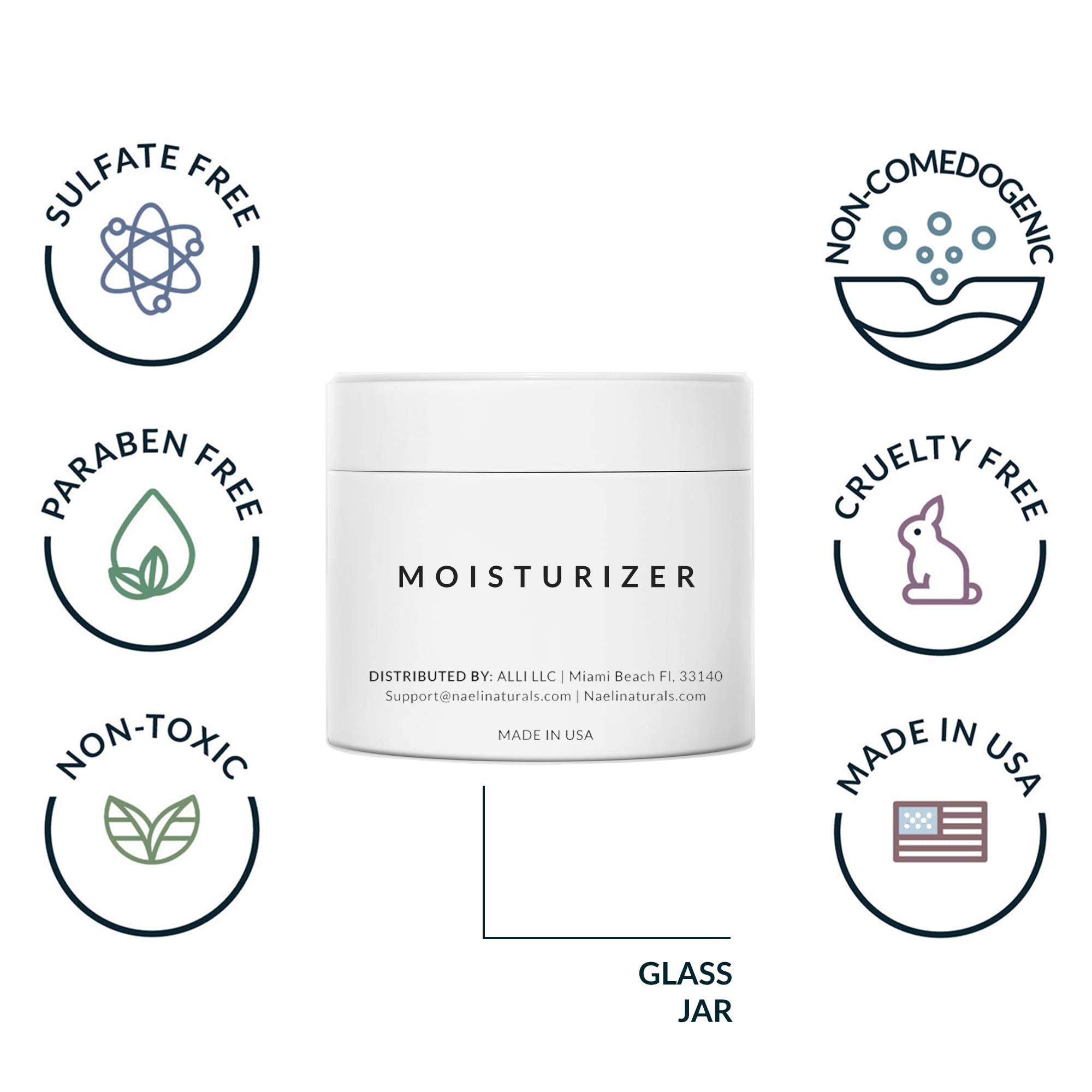 NAELI hyaluronic acid and peptides visual for skin hydration