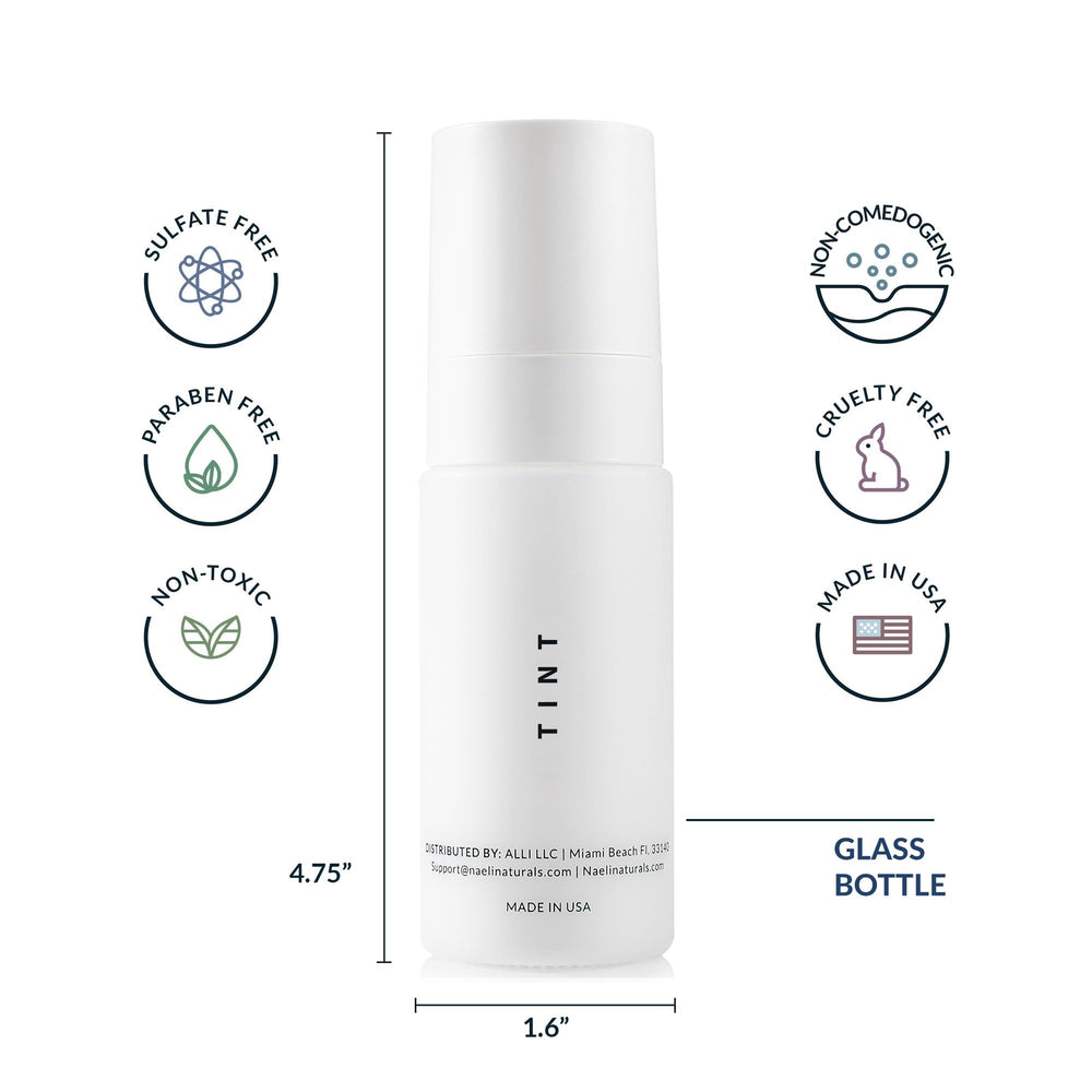 NAELI peptides and ceramides support skin moisture and barrier resilience.